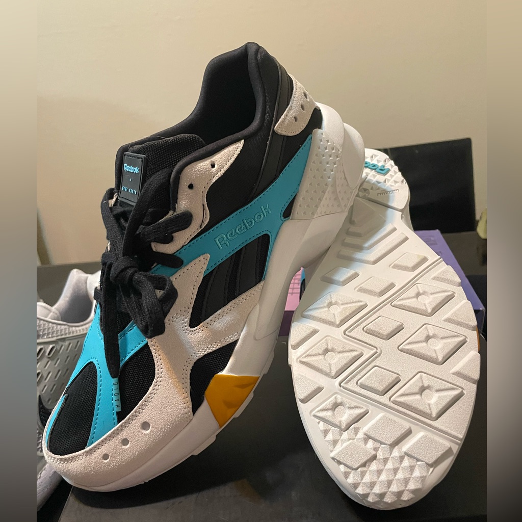 Reebok Aztrek Double 93 Blue Black Dv5387 Mens Sneakers Size 12 Brand New Reebok Aztrek Double 93 Blue Black Dv5387 Mens Sneakers Size 12 Brand New